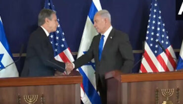 ‘സ്വയം പ്രതിരോധിക്കാന്‍ കരുത്തുള്ളവരാണെങ്കിലും അമേരിക്ക ഉള്ളിടത്തോളം കാലം ഇസ്രയേലിന് ഒറ്റയ്ക്കു പോരാടേണ്ടി വരില്ല’: ആന്റണി ബ്ലിങ്കന്‍