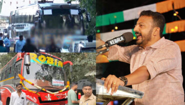 ‘റോബിന് ബസും റോബറി ബസും; സാധാരണക്കാരുടെ ബസും കൊള്ളക്കാരുടെ ബസും ഒരുമിച്ച് ഓടുന്ന നവകേരളമെന്ന് രാഹുല് മാങ്കൂട്ടത്തില്