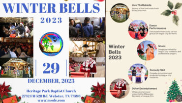 വിന്റര്‍ബെല്‍സ്; മലയാളി സമാജം ഓഫ് ലീഗ് സിറ്റിയുടെ ക്രിസ്മസ് പരിപാടി ഡിസംബര്‍ 29 ന്