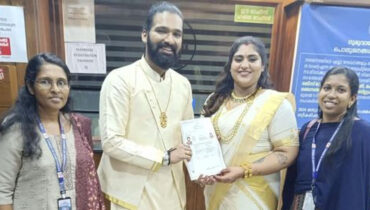 കെ സ്മാർട് ; ഭാഗ്യ സുരേഷിനും ശ്രേയസ്സിനും 30 മിനിറ്റിനുള്ളിൽ കിട്ടി വിവാഹ സർട്ടിഫിക്കറ്റ്