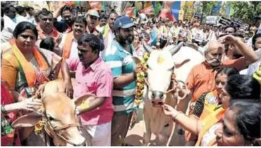 പശുക്കളെ ഉപദ്രവിച്ചെന്ന് പരാതി, 9 ബിജെപി നേതാക്കൾക്കെതിരെ കേസെടുത്തു