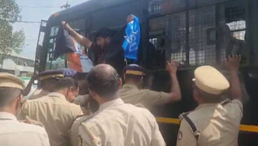 കേന്ദ്ര വനം മന്ത്രി ഭൂപേന്ദ്ര യാദവിനെ കരിങ്കൊടി കാണിക്കാന് ശ്രമിച്ച കെഎസ്യു പ്രവര്ത്തകര് അറസ്റ്റില്