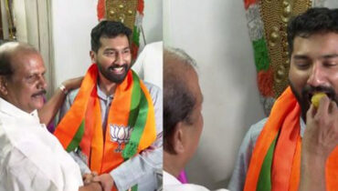 ‘കാണിച്ചു തരാം എങ്ങനെ ജയിക്കുമെന്ന്’; പി.സി ജോർജിന്റെ വീട്ടിലെത്തി അനിൽ ആന്റണി, മധുരം നൽകി സ്വീകരിച്ചു