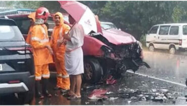 കൊച്ചിയിൽ കനത്തമഴ, മൂവാറ്റുപുഴയില്‍ മൂന്ന് കാറുകള്‍ കൂട്ടിയിടിച്ച് അപകടം; ഒരു മരണം, ഒന്‍പത് പേര്‍ക്ക് പരുക്കേറ്റു