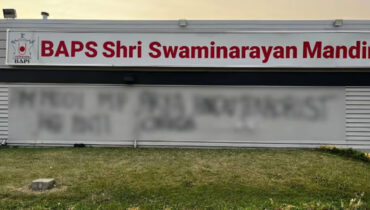 കാനഡയിലെ എഡ്മണ്ടണില്‍ ക്ഷേത്രത്തില്‍ ഇന്ത്യാ വിരുദ്ധ ചുവരെഴുത്ത്