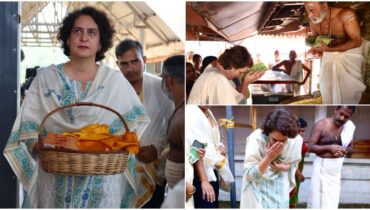 അച്ഛനലിഞ്ഞ മണ്ണിൽ, ഓർമകളിലേക്ക് പാദമൂന്നി പ്രിയങ്ക, പിതൃസ്മരണയിൽ തിരുനെല്ലി ക്ഷേത്രത്തിൽ ദർശനം നടത്തി