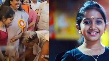 മാളികപ്പുറം സിനിമയിൽ അഭിനയിച്ച ബാലതാരം ദേവനന്ദയുടെ കാൽ തൊട്ട് വന്ദിച്ച് മധ്യവയസ്കന്! ‘തൊലി ഉരിയുന്നു’, വ്യാപക വിമർശനം