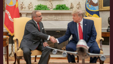 ഖത്തര്‍ പ്രധാനമന്ത്രിയും ബഹ്‌റൈന്‍ കിരീടാവകാശിയും യുഎസില്‍ ; പ്രത്യേക വിരുന്നൊരുക്കി ട്രംപ്, യുഎസ് വിമാനങ്ങളും ജെറ്റ് എന്‍ജിനുകളും വാങ്ങാന്‍ ബഹ്‌റൈനുമായി കരാര്‍