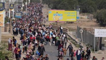 ഗാസയിലെ കൂട്ടപ്പാലയാനം;  48 മണിക്കൂർ നേരത്തേക്ക് താത്ക്കാലിക പാത തുറന്ന് നൽകി ഇസ്രയേൽ