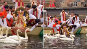 ഇന്ത്യന്‍ ജലാശയങ്ങളെ നശിപ്പിച്ചു, ഇപ്പോള്‍ ഇവിടെയും ! ലണ്ടനിലെ നദിയില്‍ ഗണേശ വിഗ്രഹ നിമജ്ജനം നടത്തിയതിനെതിരെ സോഷ്യല്‍ മീഡിയ, വൈറല്‍ വീഡിയോയ്ക്ക് കാഴ്ചക്കാര്‍ 1.6 ദശലക്ഷത്തിലധികം