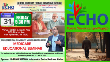 എക്കോ സംഘടിപ്പിക്കുന്ന മെഡികെയര്‍ സെമിനാര്‍ 31 ന് ന്യൂഹൈഡ് പാര്‍ക്കില്‍