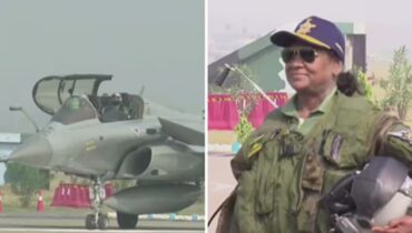 റഫാൽ യുദ്ധവിമാനത്തിൽ പറന്ന് രാജ്യത്തിൻ്റെ സർവ്വ സൈന്യാധിപ ദ്രൗപദി മുർമു