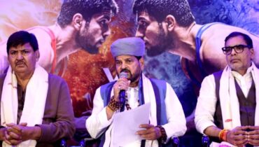 ലൈംഗിക പീഡന ആരോപണ വിധേയൻ ബ്രിജ് ഭൂഷൺ റെസ്‌ലിംഗ് ലീഗ് ഉദ്ഘാടന ചടങ്ങിൽ വിശിഷ്ടാതിഥി