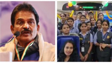 വന്ദേഭാരത് ഉദ്ഘാടനത്തിനിടെ വിദ്യാര്‍ഥികളെക്കൊണ്ട് ആര്‍എസ്എസ് ഗണഗീതം പാടിച്ചതിൽ പ്രതിഷേധം കനക്കുന്നു, പൊതുസംവിധാനത്തെ കാവിവത്കരിക്കുന്നതിൻ്റെ ഭാഗമെന്ന് കെ സി