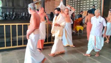 തളിപ്പറമ്പ് രാജരാജേശ്വര ക്ഷേത്രത്തിൽ പൊന്നിൻകുടം സമർപ്പിച്ച് നടൻ ദിലീപ്