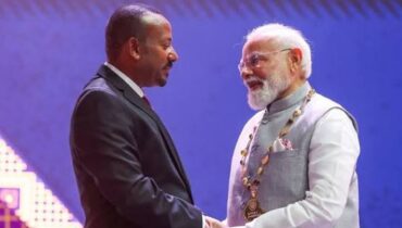 ത്രിരാഷ്ട്ര സന്ദര്‍ശനത്തിൽ എത്യോപ്യയിലെത്തി പ്രധാനമന്ത്രി നരേന്ദ്ര മോദി;പരമോന്നത ബഹുമതിയായ ഗ്രേറ്റ് ഓണര്‍ നിഷാന്‍ ഓഫ് എത്യോപ്യ സമ്മാനിച്ചു