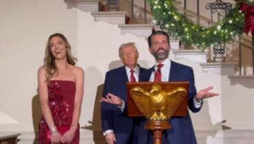 ട്രംപിൻ്റെ വൈറ്റ് ഹൗസിലെ  ക്രിസ്മസ് സ്വീകരണം അപ്രതീക്ഷിതമായ  വിവാഹനിശ്ചയ ആഘോഷമാക്കി  ഡോണാൾഡ് ട്രംപ് ജൂനിയർ