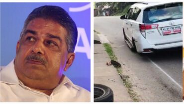 മന്ത്രി സജി ചെറിയാൻ യാത്ര ചെയ്യവെ ഔദ്യോഗിക വാഹനത്തിന്റെ ടയർ ഊരിത്തെറിച്ചു; വൻ അപകടം ഒഴിവായത് തലനാരിഴയ്ക്ക്