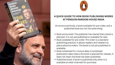 പുസ്തക വിവാദം; പ്രസാധകരായ പെൻഗ്വിൻ റാൻഡം ഹൗസ് ഇന്ത്യയുടെ എക്സ് പോസ്റ്റ്‌ പങ്കുവച്ച് എം എം നരവനെ