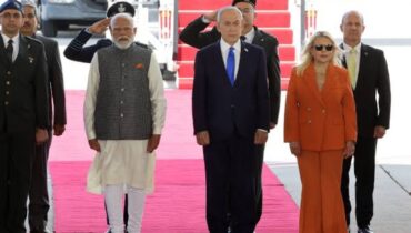 രണ്ട് ദിവസത്തെ ഔദ്യോഗിക സന്ദർശനത്തിന് പ്രധാനമന്ത്രി നരേന്ദ്ര മോദി ഇസ്രയേലിൽ എത്തി