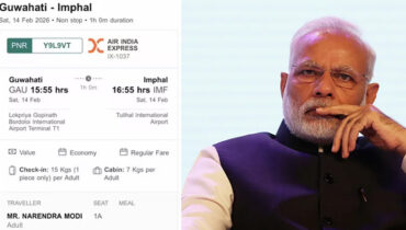 പ്രധാനമന്ത്രിക്ക് അസമിൽ നിന്ന് മണിപ്പൂരിലേക്ക് വിമാന ടിക്കറ്റ് ബുക്ക് ചെയ്ത് കോൺഗ്രസ്, ഇനിയെങ്കിലും മണിപ്പൂർ സന്ദർശിക്കൂ എന്നും വെല്ലുവിളി