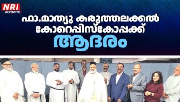 ചിക്കാഗോ എക്യൂമെനിക്കൽ കൗൺസിൽ ഫാ.മാത്യു കരുത്തലക്കൽ കോർഎപ്പിസ്കോപ്പായെ ആദരിച്ചു
