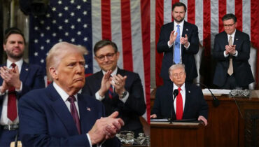 “നമ്മുടെ രാജ്യം തിരിച്ചുവന്നിരിക്കുന്നു, അത് മുമ്പത്തേക്കാളും മികച്ചതും സമ്പന്നവും കരുത്തുറ്റതുമാണ്” സ്റ്റേറ്റ് ഓഫ് ദി യൂണിയൻ പ്രസംഗത്തിൽ തീപ്പൊരി വാക്കുകളുമായി ട്രംപ്- Live…