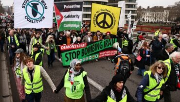 ഇറാനിലെ ബോംബാക്രമണം ഉടൻ നിർത്തുക, ലണ്ടനിൽ അയ്യായിരത്തിലധികം പേർ പങ്കെടുത്ത കൂറ്റൻ പ്രതിഷേധ പ്രകടനം