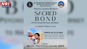 ‘സേക്രഡ് ബോണ്ട്’, സന്തോഷകരമായ കുടുംബ ജീവിതത്തിലേക്ക് ഒരു സൈക്കോ-സ്പിരിച്ച്വൽ യാത്ര, ന്യൂജേഴ്സി നോമ്പുകാല ധ്യാനം ഈ വാരാന്ത്യത്തിൽ