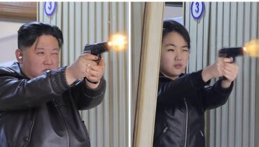 അച്ഛനൊപ്പം പുതിയ പിസ്റ്റളുകൾ പരീക്ഷിച്ച് മകൾ; ആയുധഫാക്ട‌റിയിൽ നിർണായക സന്ദർശനവുമായി കിം ജോങ് ഉന്നും മകളും