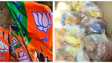 തൃശ്ശൂരിൽ വോട്ടർമാർക്ക് ബിജെപി കിറ്റ് നൽകിയെന്ന് പരാതി; ഒളരിയിൽ പ്രതിഷേധവുമായി സിപിഎം