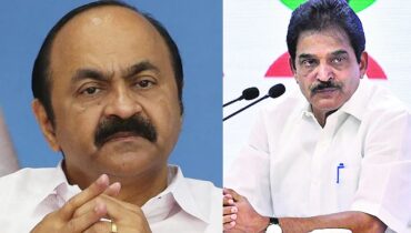 ഫലം വരുംമുമ്പേ കോൺഗ്രസിൽ  രണ്ടായി പിളർന്ന് അണികൾ;  മുഖ്യമന്ത്രിയാകാൻ കെ.സി. വേണുഗോപാൽ  തുലാഭാരം,  വി.ഡി. സതീശന് അഭിവാദ്യമർപ്പിച്ച് ഫ്‌ളെക്‌സ്‌