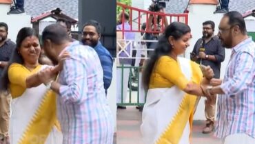 ബിന്ദുകൃഷ്ണയെ ആലിംഗനം ചെയ്യാന്‍ ശ്രമിച്ച് ചെറിയാന്‍ ഫിലിപ്പ് ; ശ്രമം തടഞ്ഞ് ബിന്ദു കൃഷ്ണ