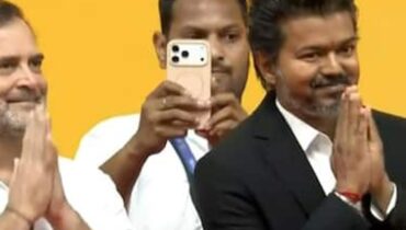 തമിഴ്നാട് സത്യപ്രതിജ്ഞാ ചടങ്ങ്: ടിവികെ അധ്യക്ഷൻ സി. ജോസഫ് വിജയ് വേദിയിലെത്തി