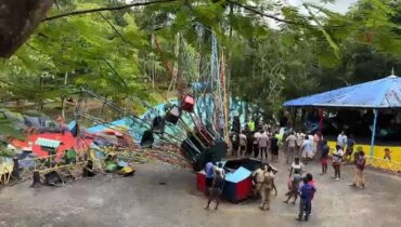 തിരുവനന്തപുരം ഹാപ്പിലാൻഡ് അമ്യുസ്മെന്റ് പാർക്കിൽ റൈഡ്‌ പൊട്ടി വീണു; നിരവധി പേർക്ക് പരിക്ക്