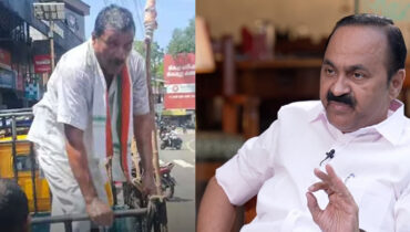 മുഖ്യമന്ത്രി തർക്കം തെരുവിലേക്ക്; സതീശനായി കോൺഗ്രസ് പ്രവർത്തകൻ്റെ ആത്മഹത്യാശ്രമം