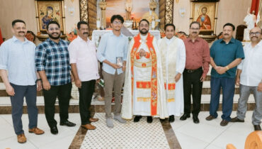ഷിക്കാഗോ സെന്റ് മേരീസിൽ ലാൻസ് ലൂക്കോസിനും റോയി ചേലമലയ്ക്കും അനുമോദനം