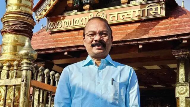 ശബരിമല സ്വർണക്കൊള്ള:  ദേവസ്വം ബോർഡ് മുൻ പ്രസിഡന്റ് പിഎസ് പ്രശാന്ത് കസ്റ്റഡിയിൽ