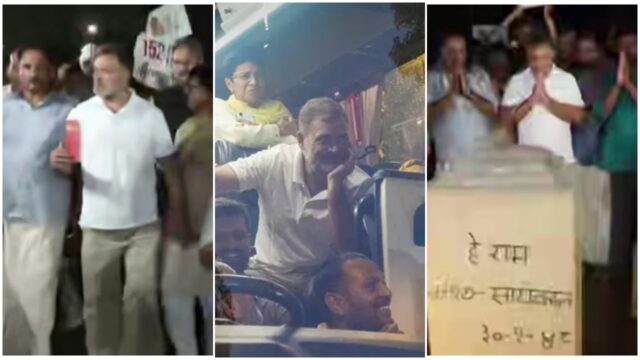 തലസ്ഥാനത്ത് പുതിയ പോർമുഖം തുറന്ന് പ്രതിപക്ഷം, ബാരിക്കേഡുകൾ തള്ളിമാറ്റി ജനപ്രവാഹം, വിദ്യാർഥികൾക്ക് വേണ്ടി ഗാന്ധി സ്മൃതിയിൽ രാഹുൽ ഗാന്ധിയുടെ നേതൃത്വത്തിൽ പ്രതിഷേധം