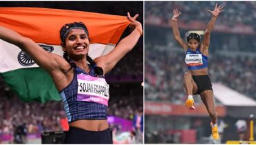 ഏഷ്യൻ ഗെയിംസ് ലോങ് ജംപിൽ ആൻസി സോജന് വെള്ളിത്തിളക്കം, ഇന്ത്യയുടെ അഭിമാനമായി മലയാളി താരം, ഒന്നാകെ ആഘോഷമാക്കി നാട്