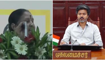 മുഖ്യമന്ത്രിയെ നായ എന്ന് വിളിച്ചു, മുക്കിൽ പഞ്ഞിവച്ച് ഇരുത്തിക്കും എന്നും പരാമർശം; വിജയ്ക്കെതിരെ ഡിഎംകെ വനിതാ നേതാവിന്റെ അസഭ്യവർഷം; കേസെടുക്കണമെന്ന് ടിവികെ