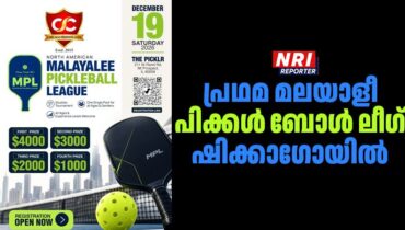പ്രഥമ മലയാളീ പിക്കൾ ബോൾ ലീഗ് ഷിക്കാഗോയിൽ